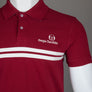Sergio Tacchini New Supermac Polo Shirt Rhubarb/Gardenia/Aruba Blue