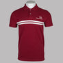 Sergio Tacchini New Supermac Polo Shirt Rhubarb/Gardenia/Aruba Blue