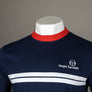 Sergio Tacchini New Supermac T-Shirt Maritime Blue/Adrenaline Rush/White