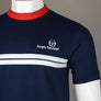 Sergio Tacchini New Supermac T-Shirt Maritime Blue/Adrenaline Rush/White