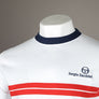 Sergio Tacchini New Supermac T-Shirt White/Maritime Blue/Adrenaline Rush