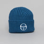 Sergio Tacchini Seppi Ribbed Beanie Vintage Indigo/White