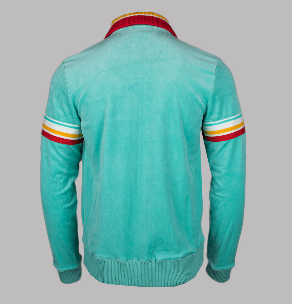 Sergio Tacchini Slice Velour Track Top Pool Blue โ Bronx Clothing