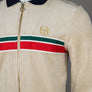 Sergio Tacchini Spencer Velour Track Top Pelican/Maritime Blue