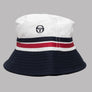 Sergio Tacchini Stonewoods Bucket Hat White/Maritime Blue