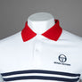 Sergio Tacchini Super MK2 Polo Shirt White/Adrenaline Rush