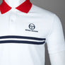 Sergio Tacchini Super MK2 Polo Shirt White/Adrenaline Rush