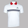 Sergio Tacchini Super MK2 Polo Shirt White/Adrenaline Rush