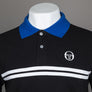 Sergio Tacchini Supermac Polo Shirt Black/Surf The Web