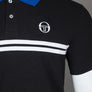 Sergio Tacchini Supermac Polo Shirt Black/Surf The Web