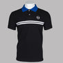 Sergio Tacchini Supermac Polo Shirt Black/Surf The Web