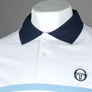 Sergio Tacchini Supermac Polo Shirt White/Maritime Blue