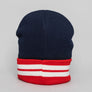 Sergio Tacchini Surgis Striped Beanie Maritime Blue/White/Adrenaline Rush