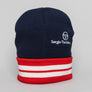 Sergio Tacchini Surgis Striped Beanie Maritime Blue/White/Adrenaline Rush