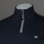 Weekend Offender Matisa Quarter Zip Sweatshirt Navy/House Check