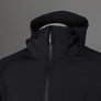 Weekend Offender Stipe Soft Shell Hooded Jacket Black