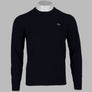Lacoste High Neck Wool Jersey Sweater Navy