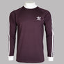 Adidas Adicolor 3-Stripes L/S T-Shirt Shadow Maroon