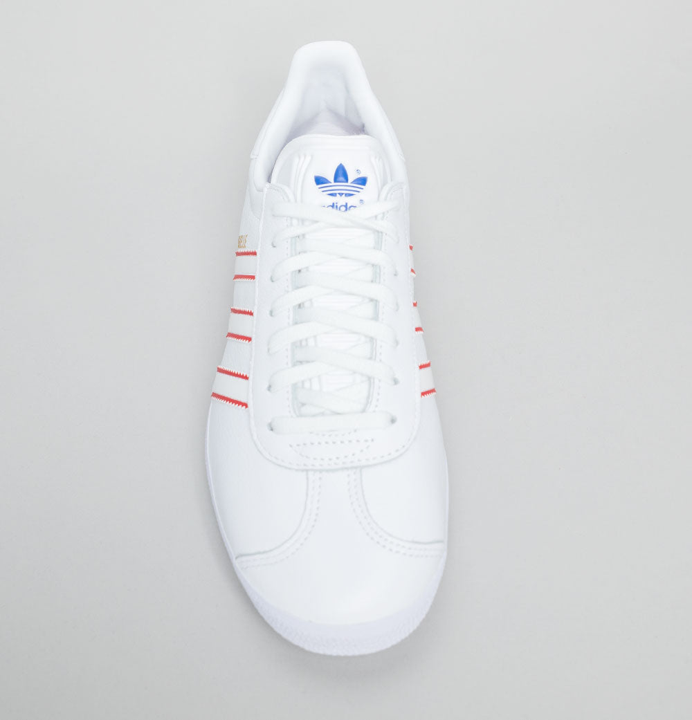 Red white and on sale blue adidas trainers