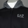 EA7 Athletic Colour Block Zip Up Hooded Sweatshirt Black