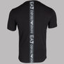 EA7 Back Repeat Logo Taping T-Shirt Black