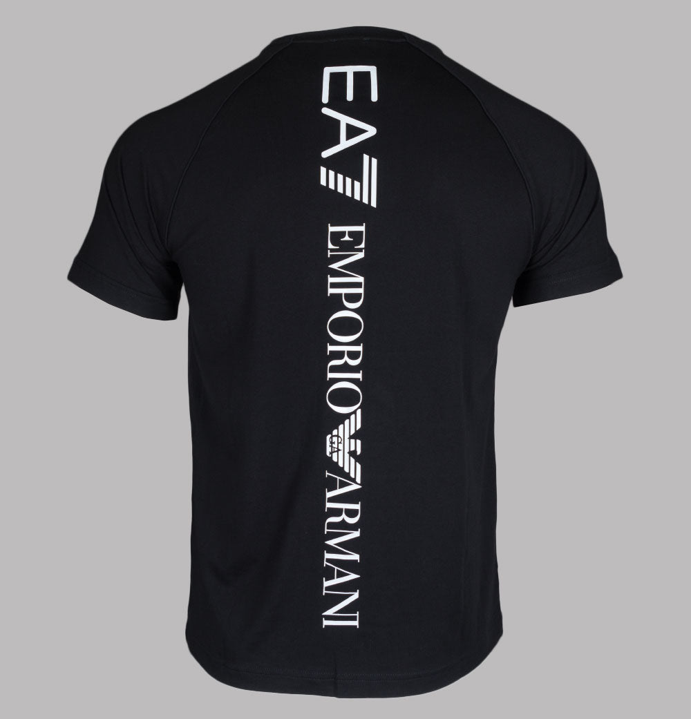 EA7 Core Identity Oversized Back Logo T Shirt Black