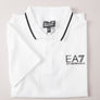 EA7 Core Stripe Collar Polo Shirt White