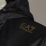 EA7 Core Woven Hooded Bomber Jacket Black/Gold