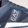 EA7 Emporio Armani Multi Logo Trainers Navy/White
