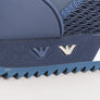 EA7 Emporio Armani Multi Logo Trainers Navy/White