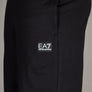 EA7 Rubber Box Logo Jogger Shorts Black