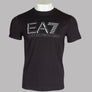 EA7 Large Chest Tipped Logo T-Shirt Black