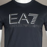 EA7 Large Chest Tipped Logo T-Shirt Blue Night