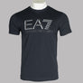 EA7 Large Chest Tipped Logo T-Shirt Blue Night
