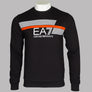 EA7 Stripe Lines Logo Sweatshirt Black