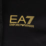 EA7 Gold Logo Full Zip Hooded Sweatshirt Black