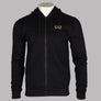 EA7 Gold Logo Full Zip Hooded Sweatshirt Black