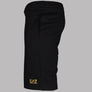 EA7 Gold Logo Jogger Shorts Black