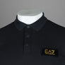 EA7 Gold Logo Polo Shirt Black