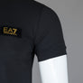 EA7 Gold Logo Polo Shirt Black
