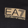 EA7 Gold Textured Logo Polo Shirt Black