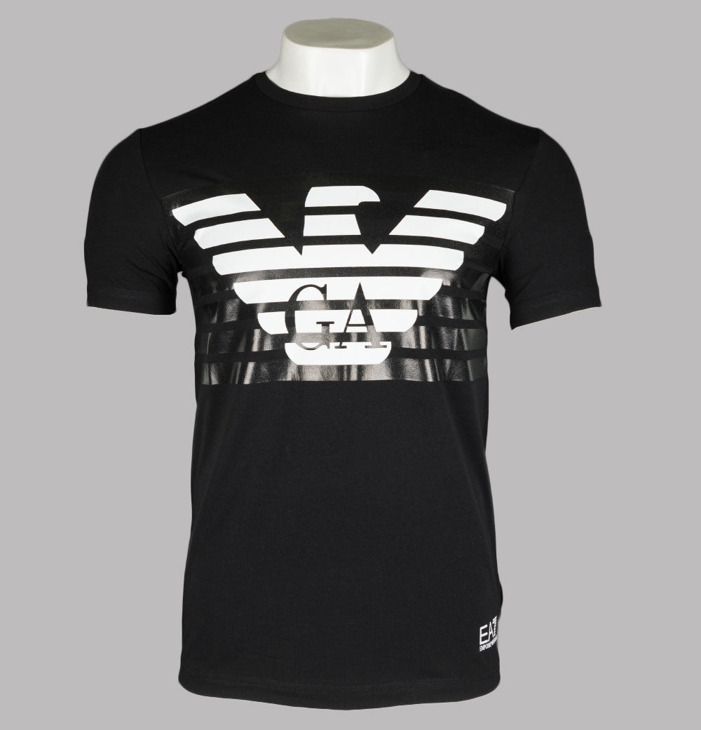 EA7 Graphic Series Eagle Logo T Shirt Black