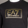 EA7 Metallic Gold Logo Sweatshirt Black