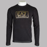 EA7 Metallic Gold Logo Sweatshirt Black