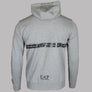 EA7 1/4 Zip Hooded Taping Sweatshirt Medium Grey