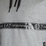 EA7 1/4 Zip Hooded Taping Sweatshirt Medium Grey