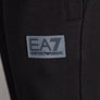 EA7 Rubber Logo Joggers Black