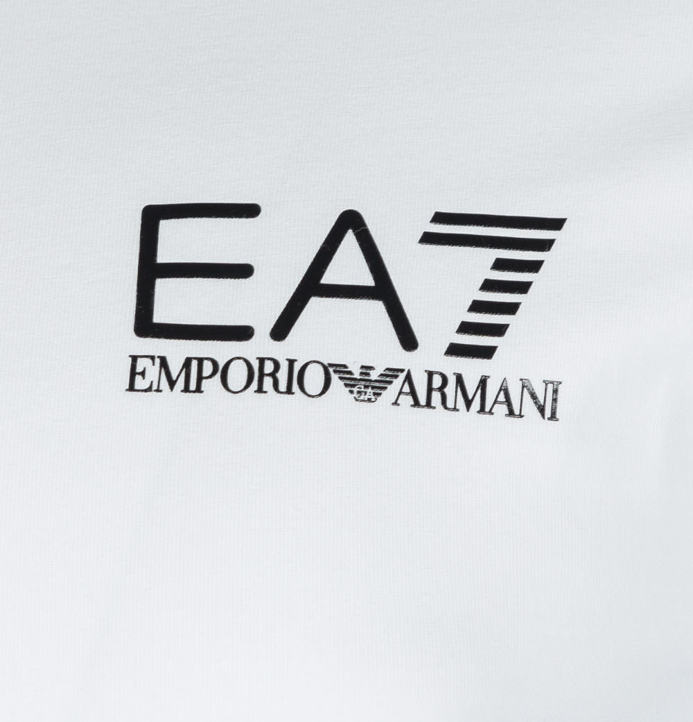 EA7 Rubberised Taping Logo T Shirt White