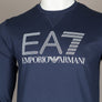 EA7 Rubberised Textured Logo Sweatshirt Navy Blue