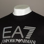 EA7 Rubberised Textured Logo T-Shirt Black